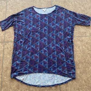 Purple/blue long t-shirt. Perfect for leggings!